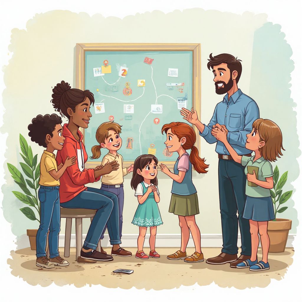 Team Smart Kids che lavora insieme